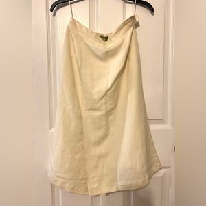 White linen a line skirt, Esprit size junior 5, pre-owned